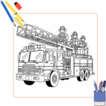 Brandweer Kleurplaat thumbnail