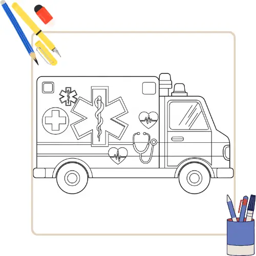 Kleurplaat Ambulance thumbnail