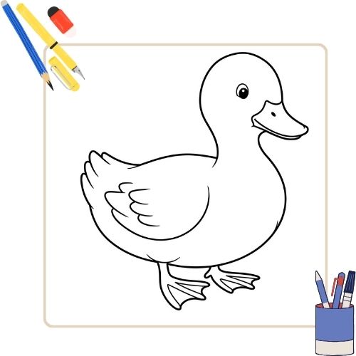 Kleurplaat Eend thumbnail