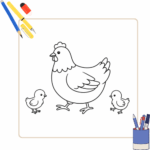 Kleurplaat Kippen 6 Kleurplaat Kippen thumbnail