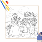 Peach kleurplaat 5 Peach kleurplaat thumbnail
