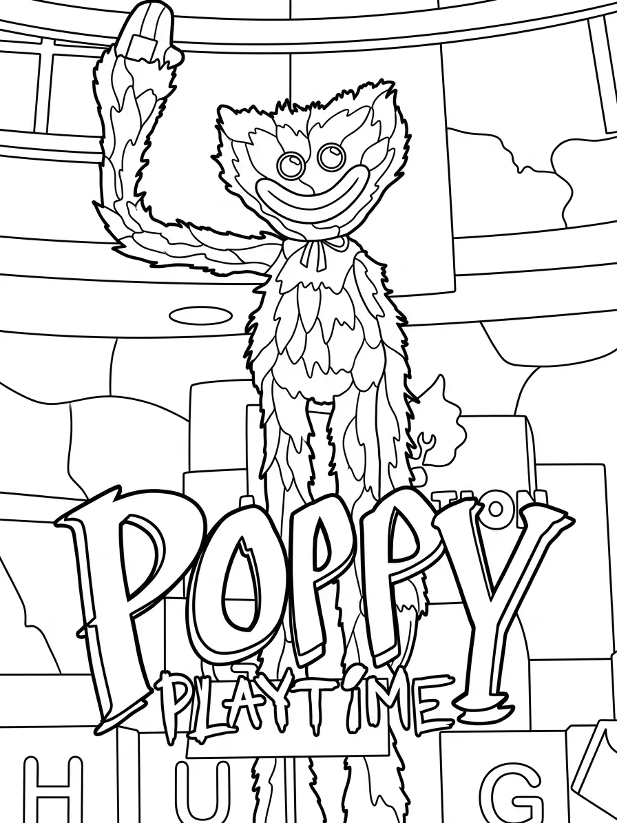 Poppy playtime kleurplaat 10 Poppy playtime kleurplaat 2
