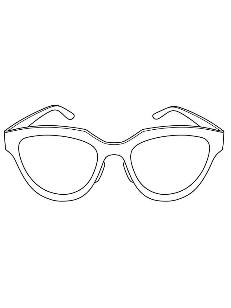 Zonnebril kleurplaat 19 cat eye stijl zonnebril kleurplaat