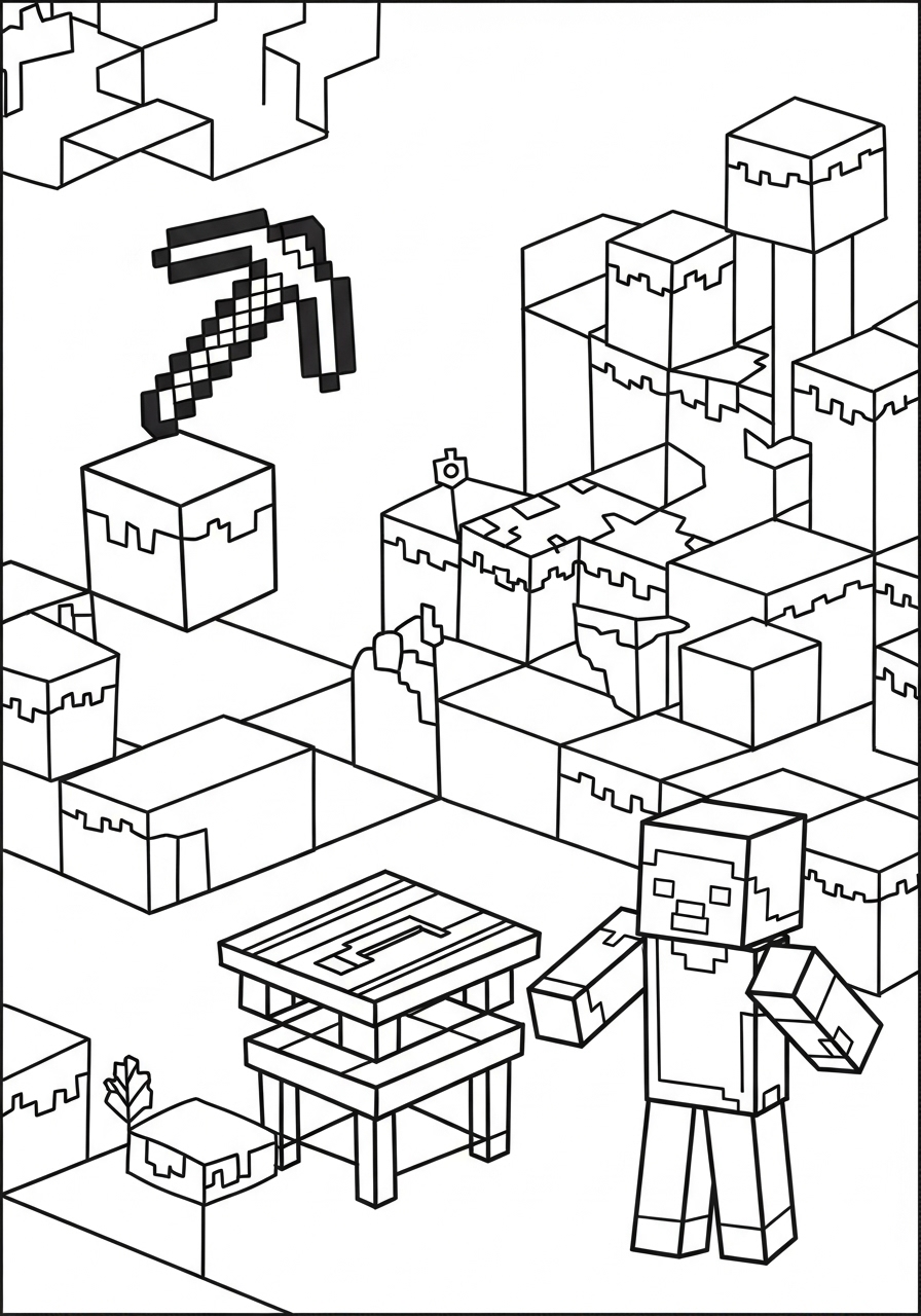 de mijnbouwberg ontdekken kleurplaat