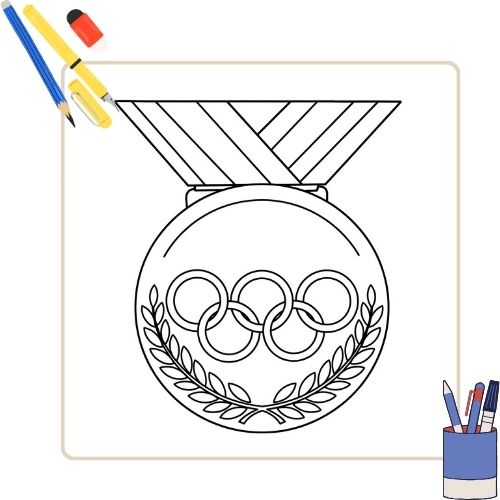 Medaille kleurplaat thumbnail