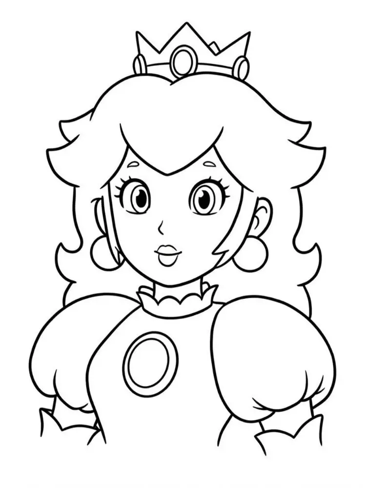 Peach kleurplaat 14 prinses peach mario kleurplaat