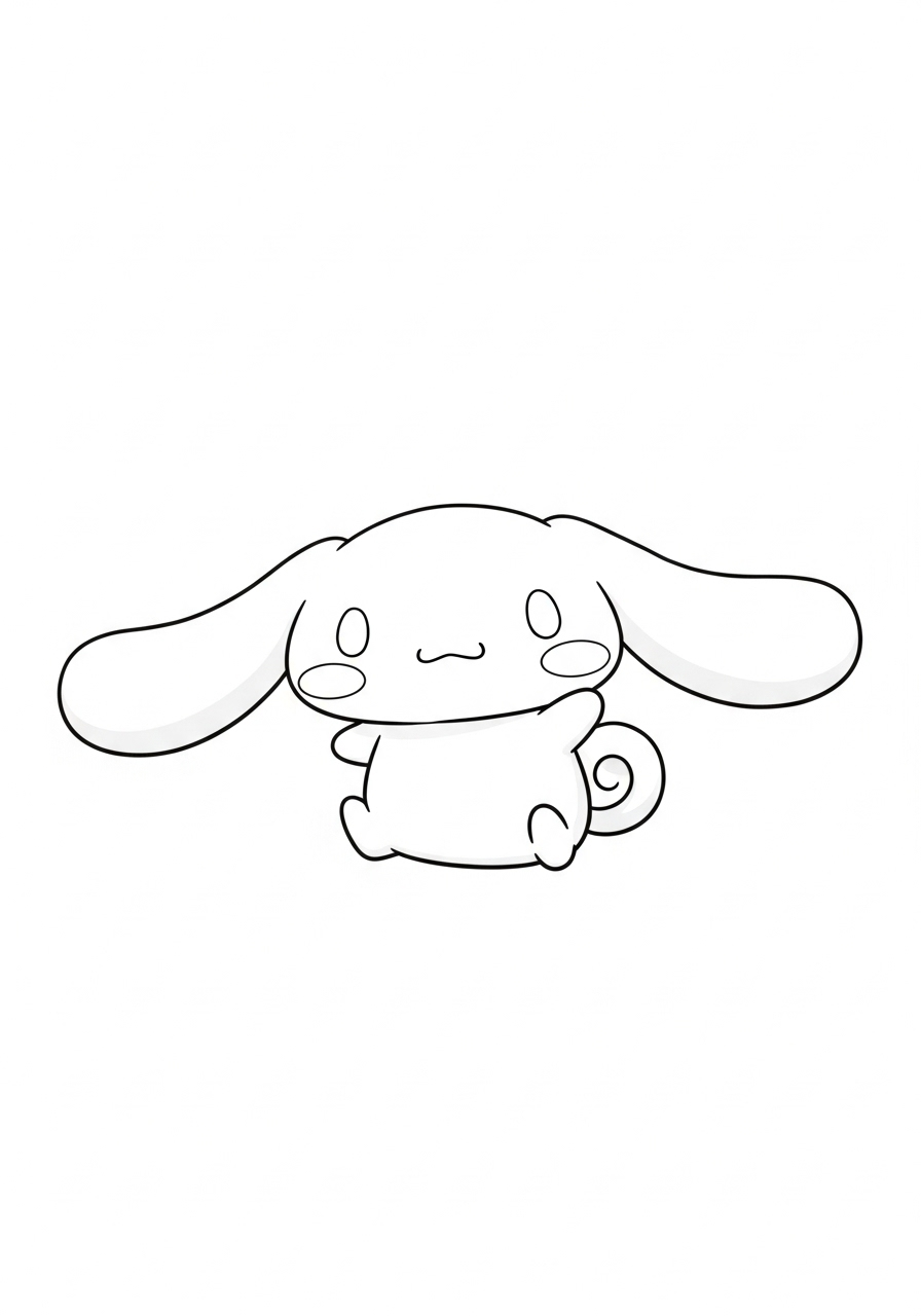 Cinnamoroll kleurplaat 9 rustige cinnamoroll kleurplaat