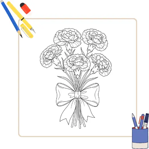 Anjer kleurplaat thumbnail