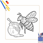Bijen Kleurplaat thumbnail
