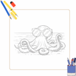 Kleurplaat Octopus thumbnail