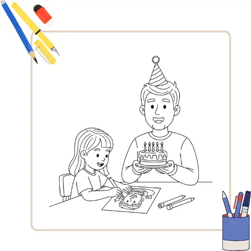 Kleurplaat Verjaardag Papa thumbnail