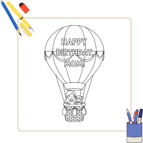 Kleurplaat Verjaardag Mama thumbnail
