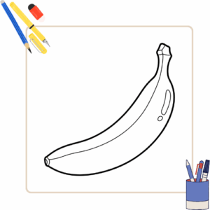 Banaan Kleurplaat