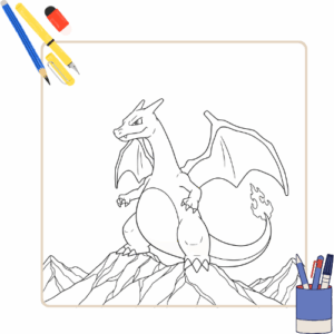 Charizard kleurplaat