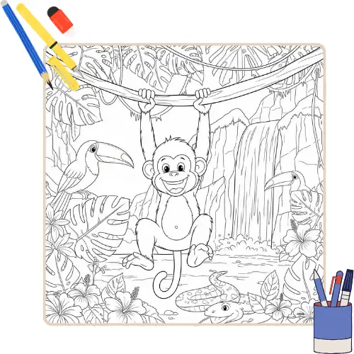 Kleurplaat Aap 7 Kleurplaat Aap thumbnail