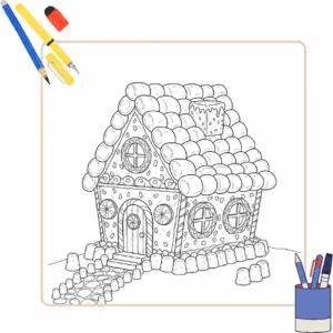 Kleurplaat Huis