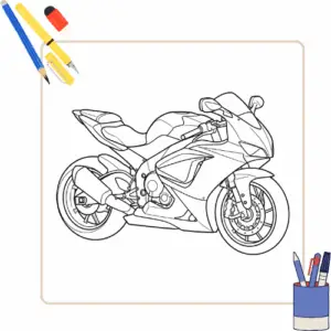 Kleurplaat Motor