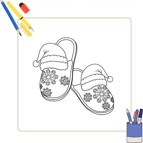 Kleurplaat Slippers thumbnail