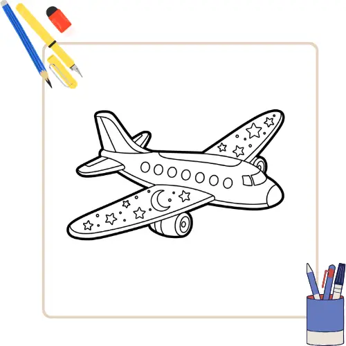 Vliegtuig Kleurplaat 7 Vliegtuig Kleurplaat thumbnail