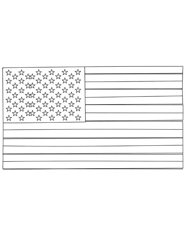 4th of July kleurplaat 8 amerikaanse vlag kleurplaat