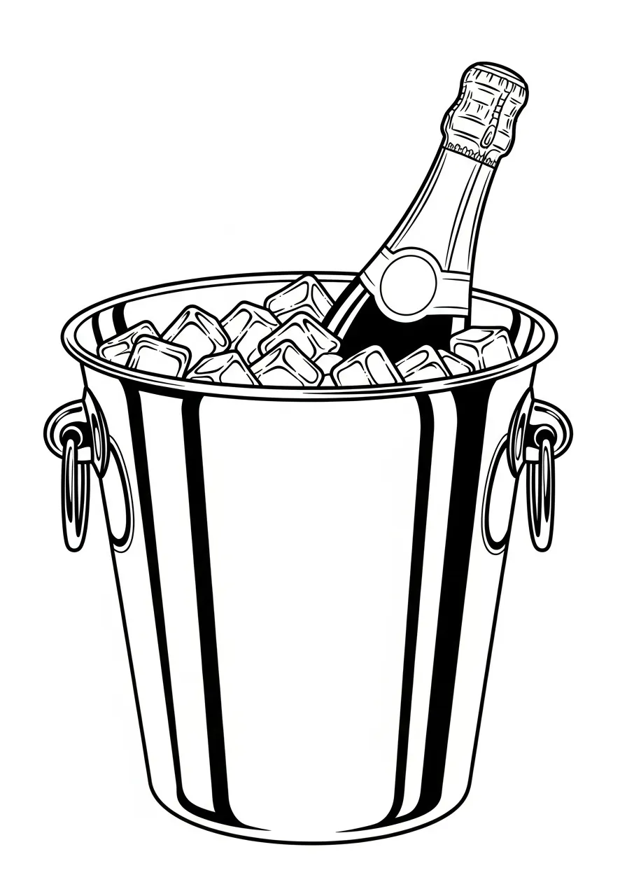 de feestelijke ijs emmer kleurplaat