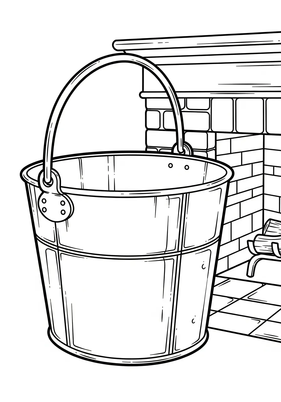 de gezellige haard emmer kleurplaat