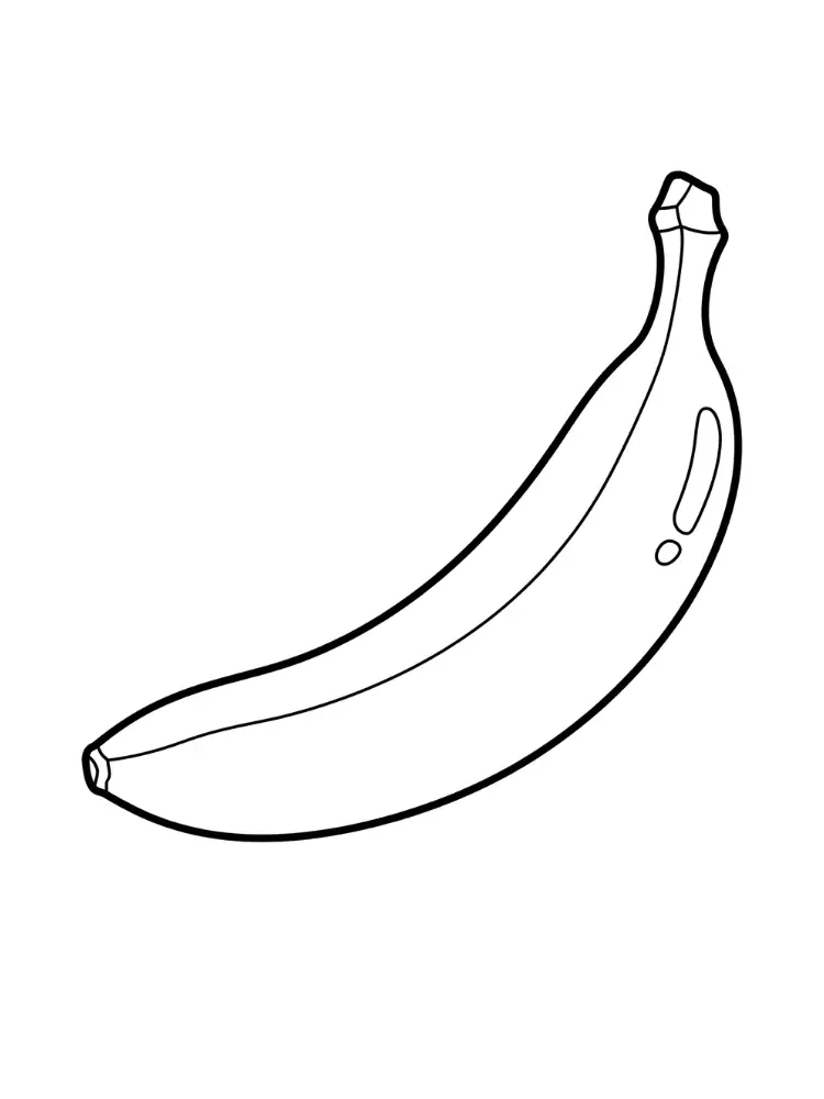 Banaan Kleurplaat 13 eenvoudige banaan voor kleuren kleurplaat