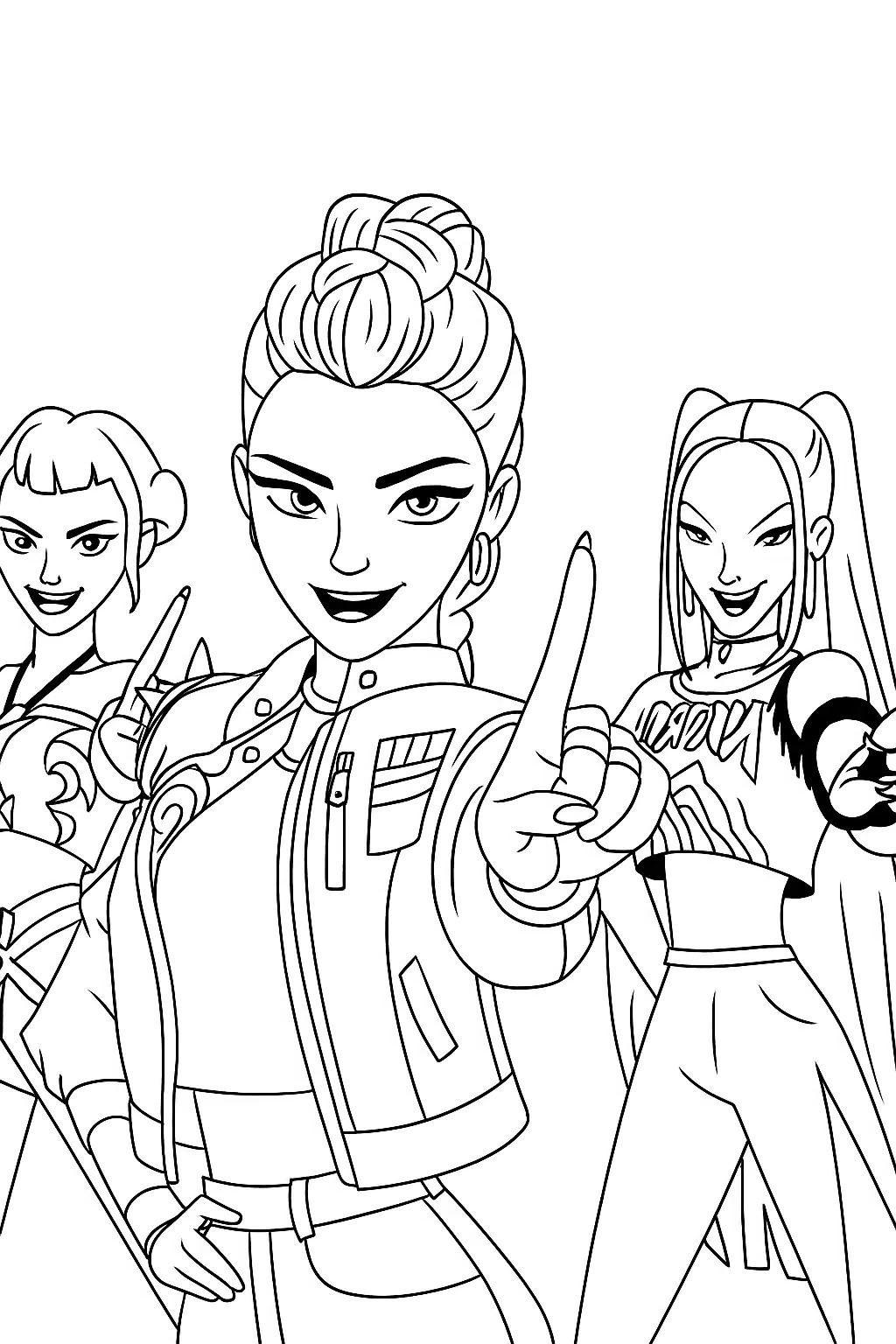 Kleurplaat Kpop Demon Hunters 12 kleurplaat Kpop Demon Hunters 4