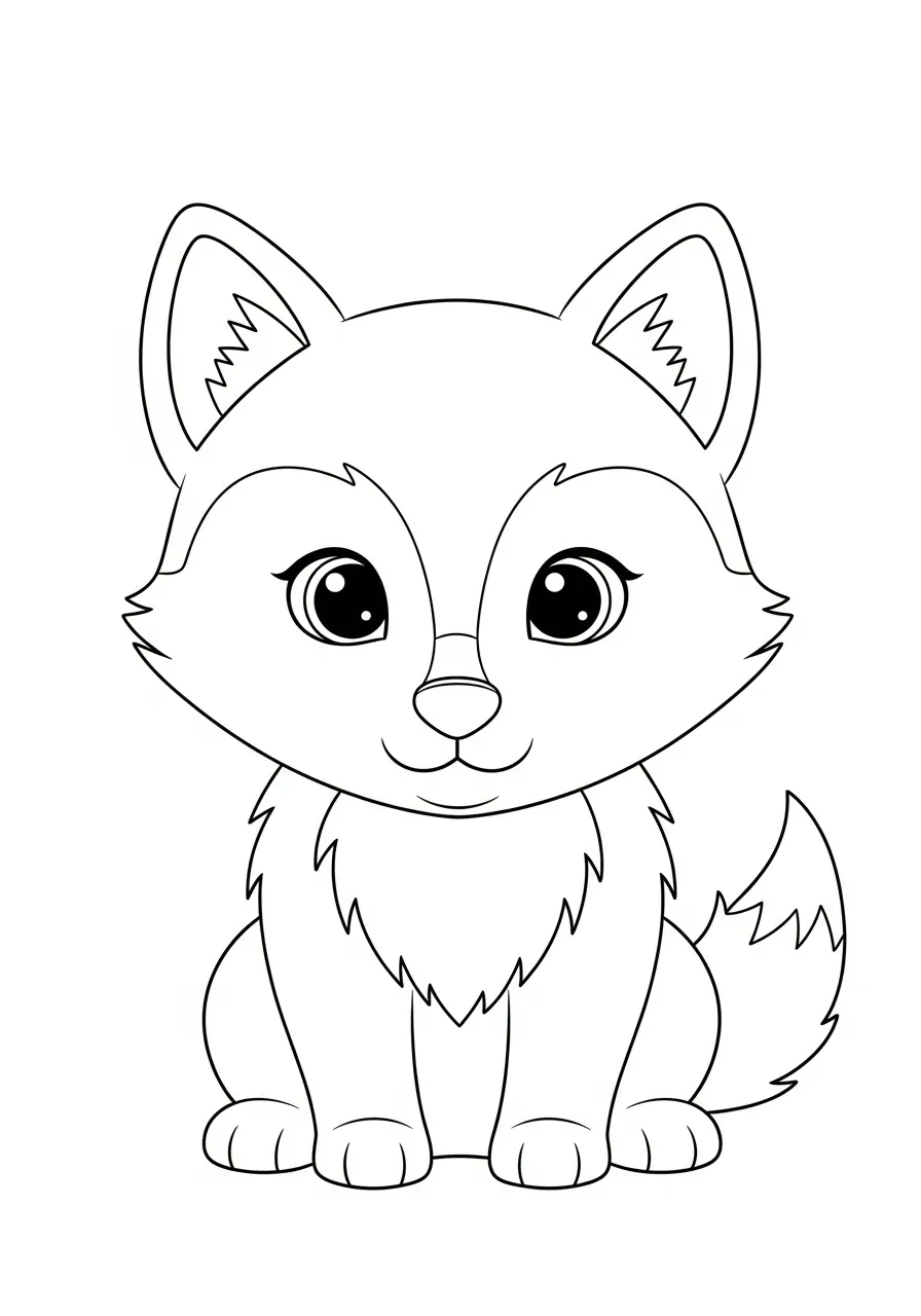 Wolf kleurplaat 10 lief wolfje kleurplaat