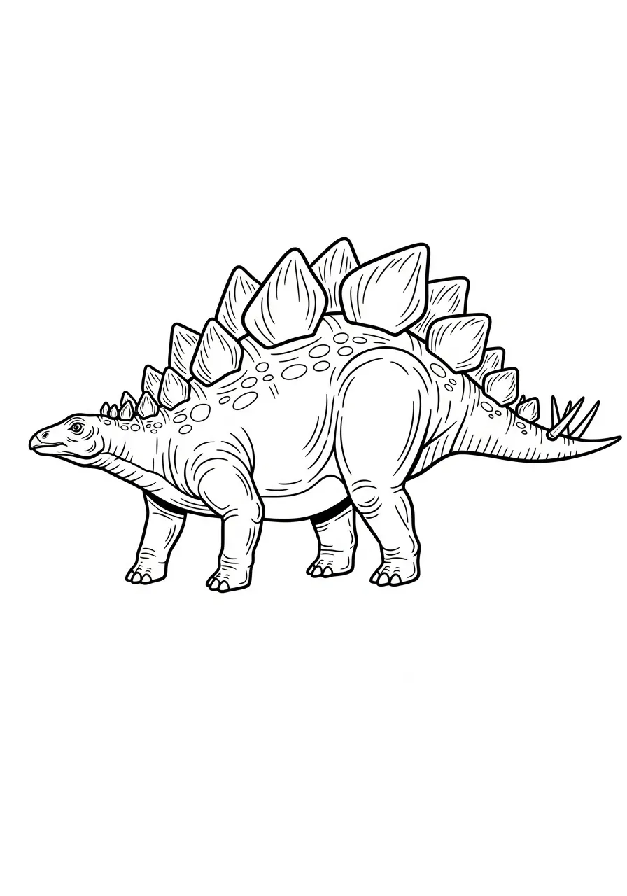 majestueuze stegosaurus kleurplaat