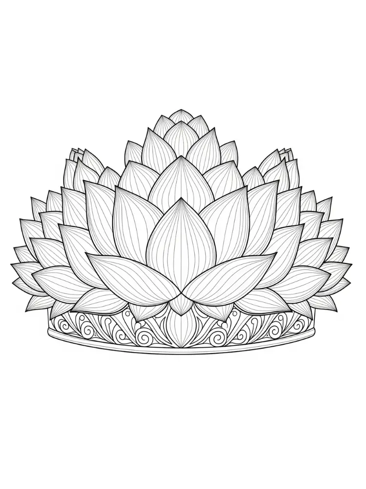 Lotus Kleurplaat 18 mandala lotusbloemen cirkelvormig kleurplaat