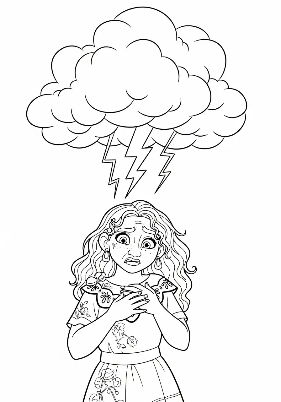 pepa donderwolk bliksem kleurplaat