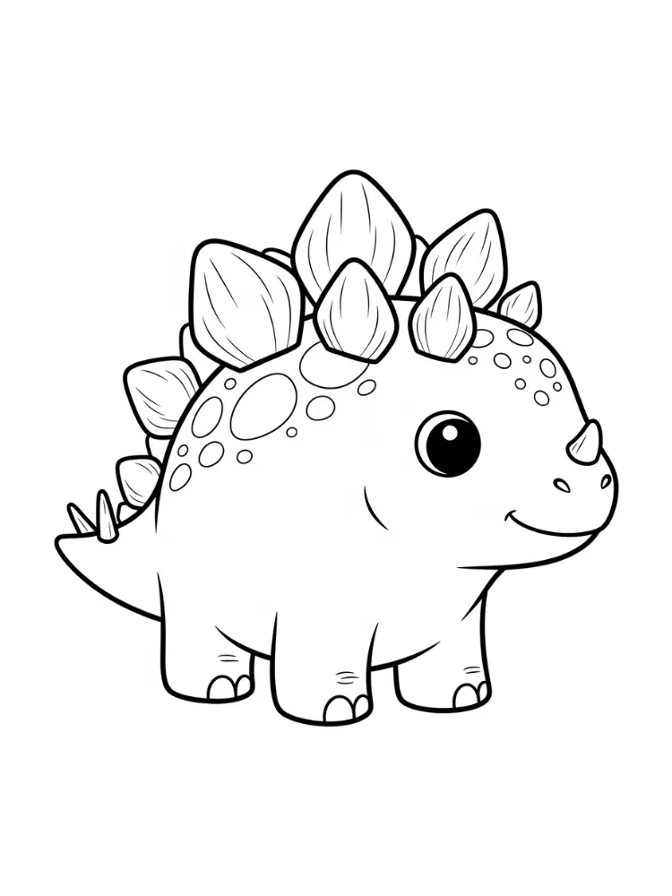 Kleurplaat Stegosaurus 27 schattige stegosaurus tekening kleurplaat