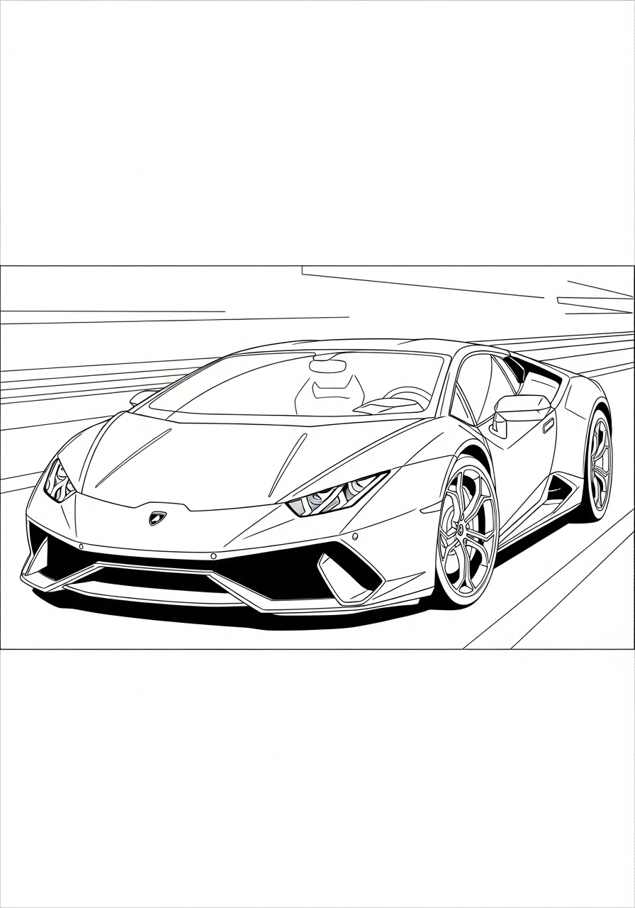 Lamborghini kleurplaat 8 snelle lamborghini op de racebaan kleurplaat
