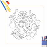 Ariel kleurplaat thumbnail