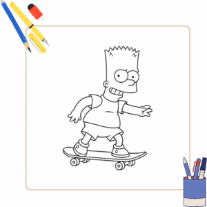 Bart Simpson Kleurplaat