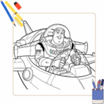 Buzz Lightyear kleurplaat thumbnail