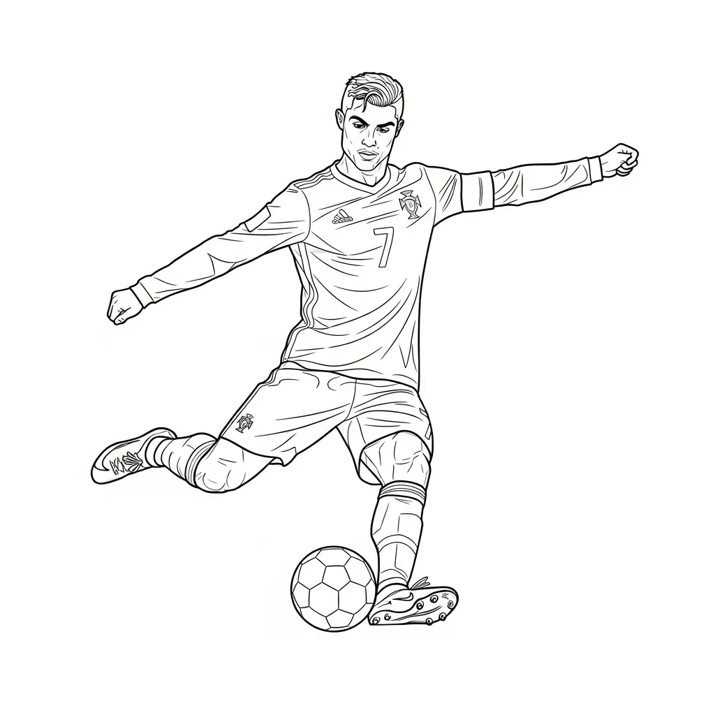Cristiano ronaldo kleurplaat