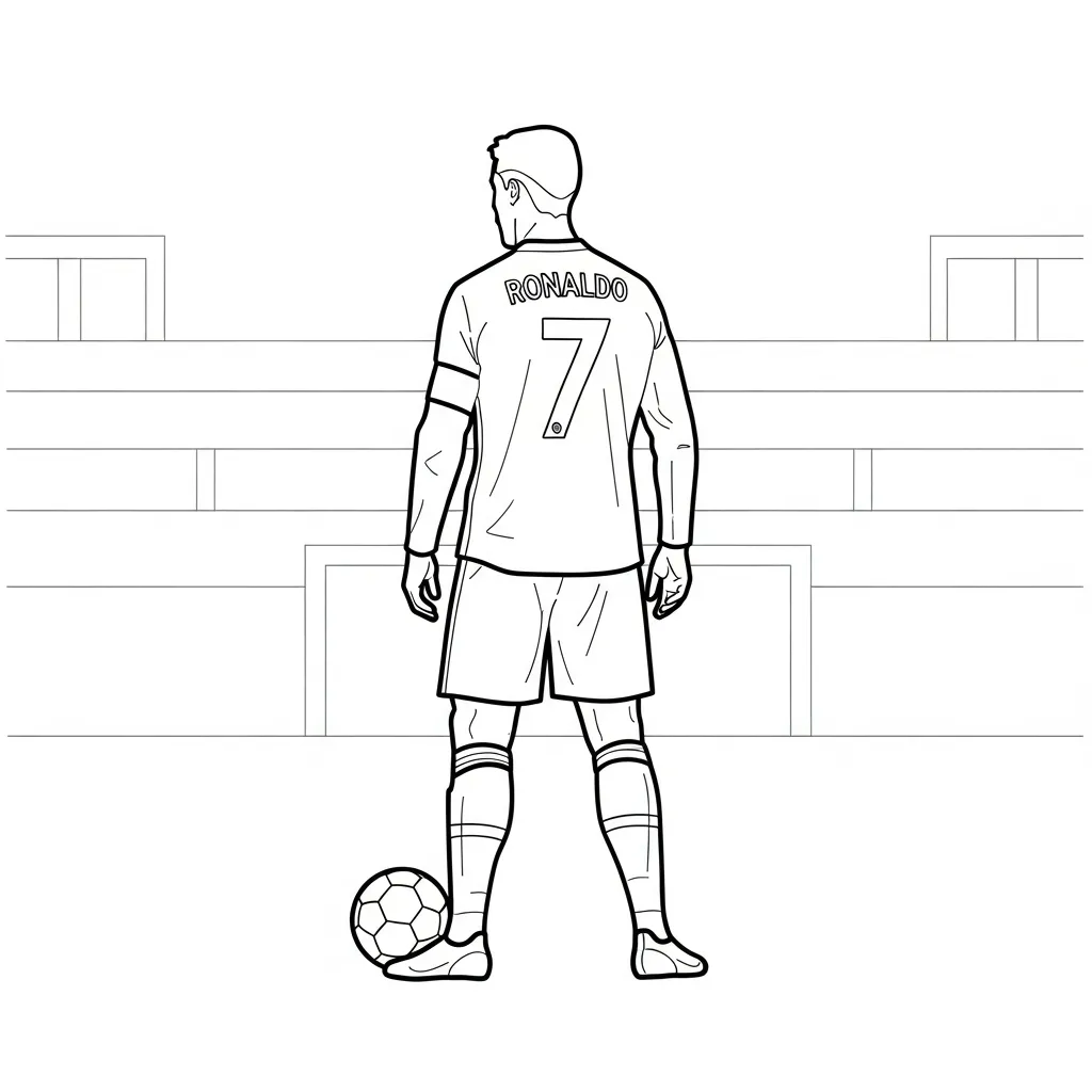 Cristiano ronaldo kleurplaat 1