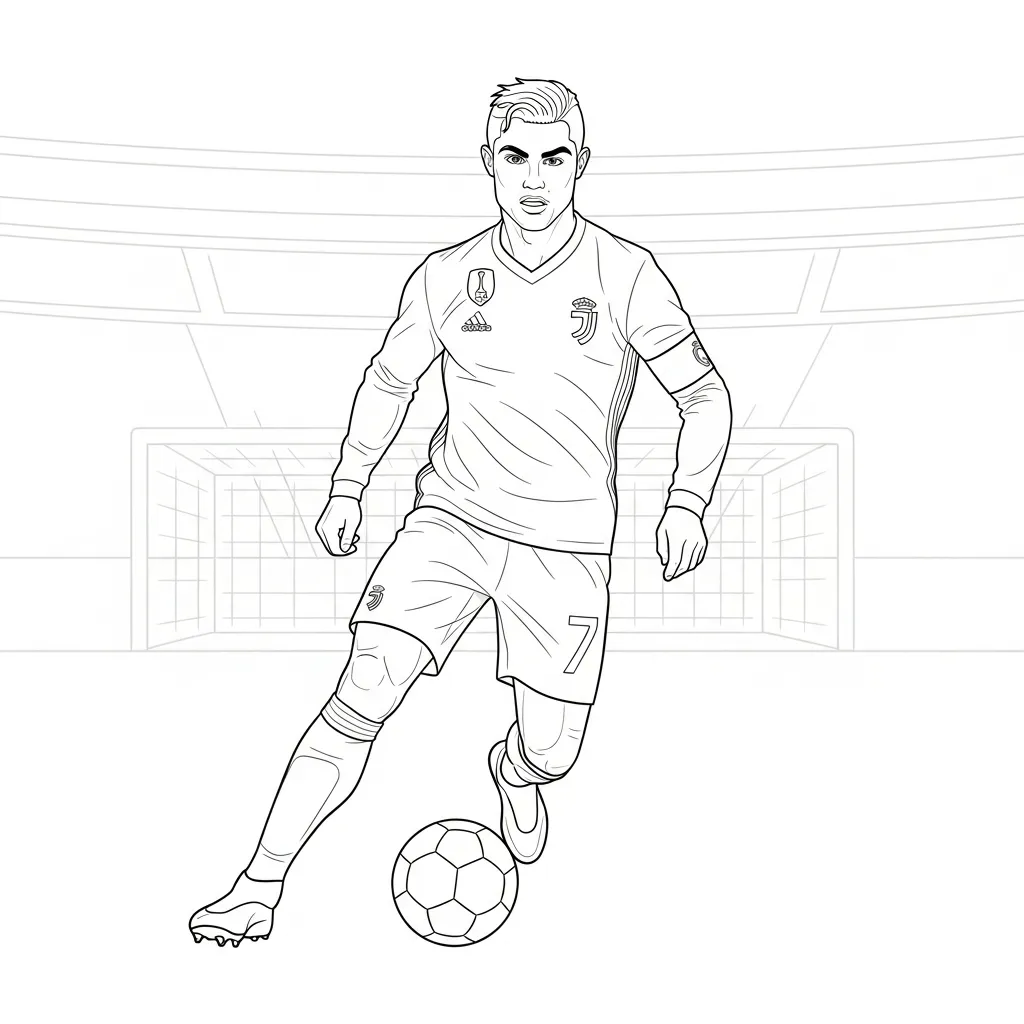Cristiano ronaldo kleurplaat 2