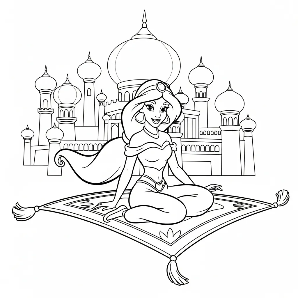 Dibujo para colorear Princesas Disney 10 Dibujo para colorear Princesas Disney 2