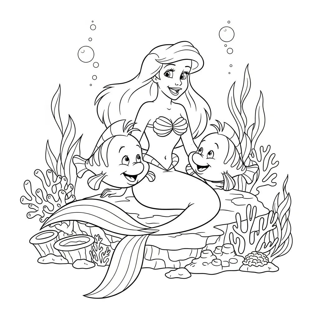 Dibujo para colorear Princesas Disney 11 Dibujo para colorear Princesas Disney 3