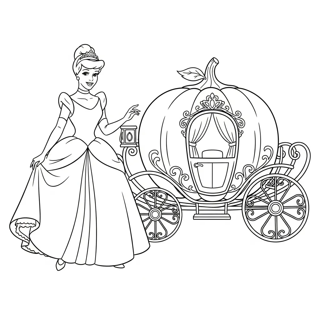 Dibujo para colorear Princesas Disney 12 Dibujo para colorear Princesas Disney 4