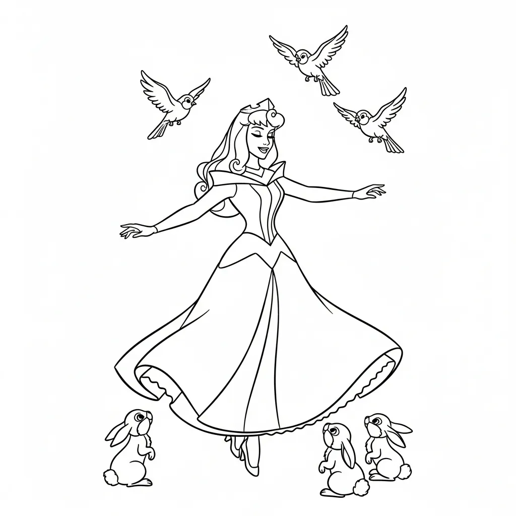 Dibujo para colorear Princesas Disney 9 Dibujo para colorear Princesas Disney 1