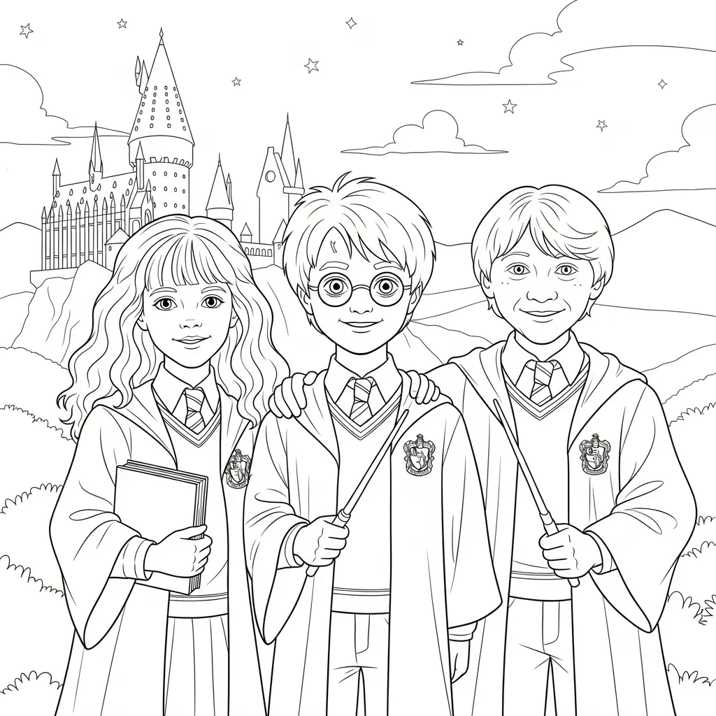 Harry Potter kleurplaat 3