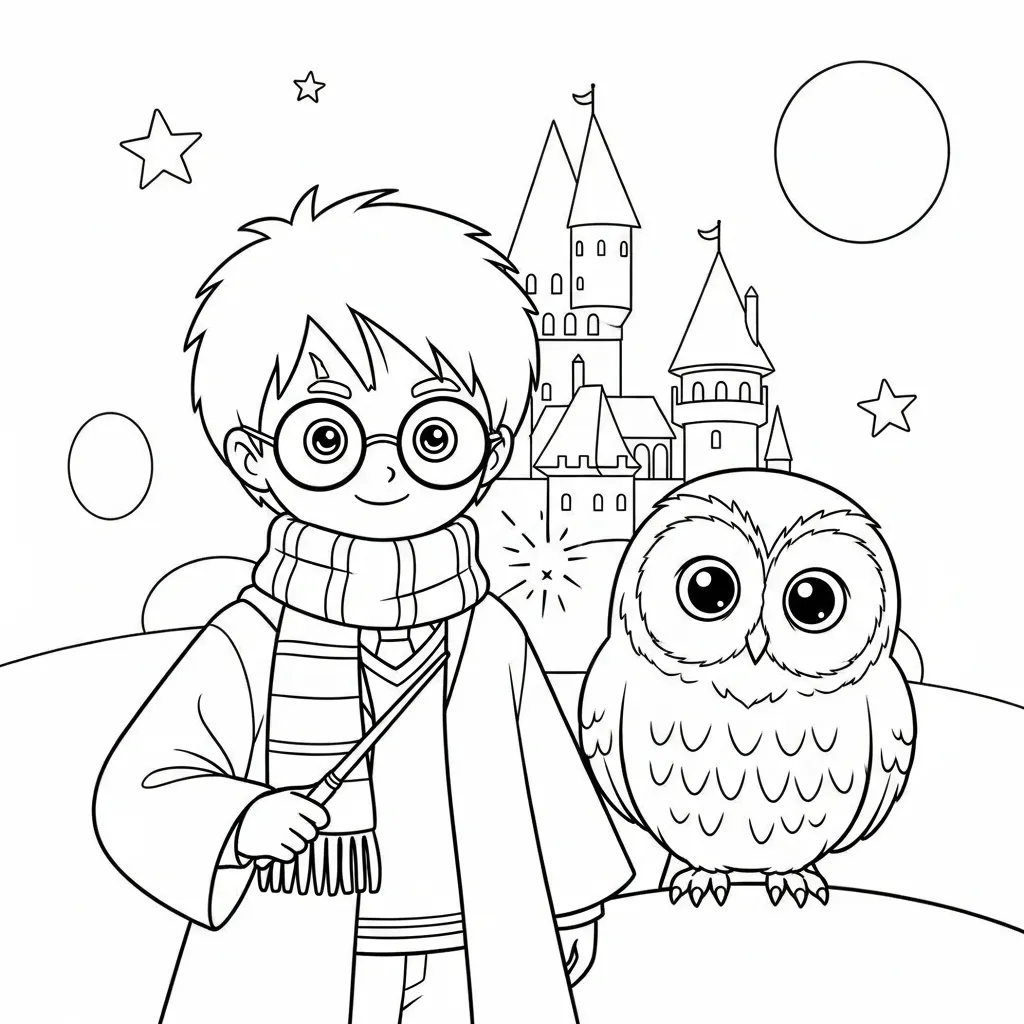 Harry Potter kleurplaat