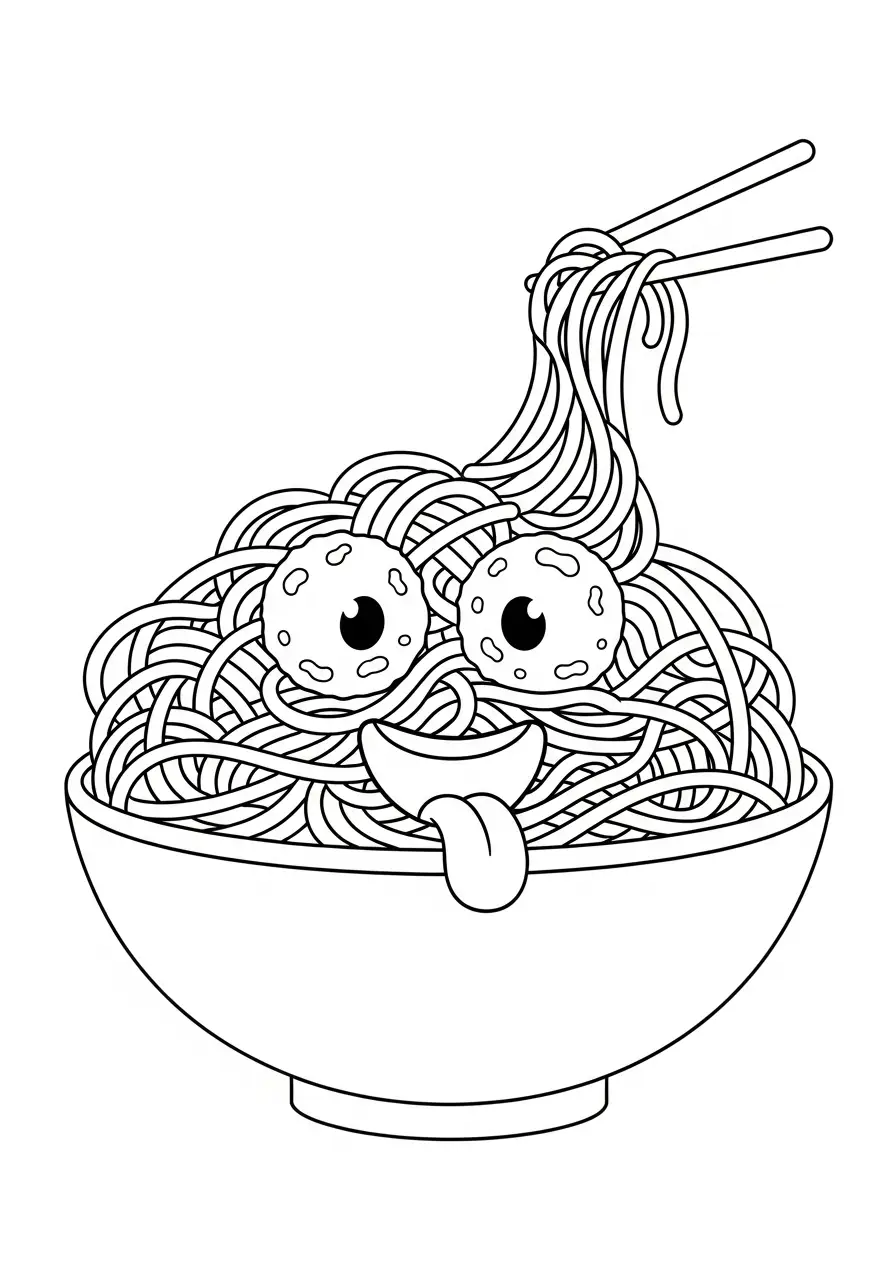 Kawaii Eten Kleurplaten 20