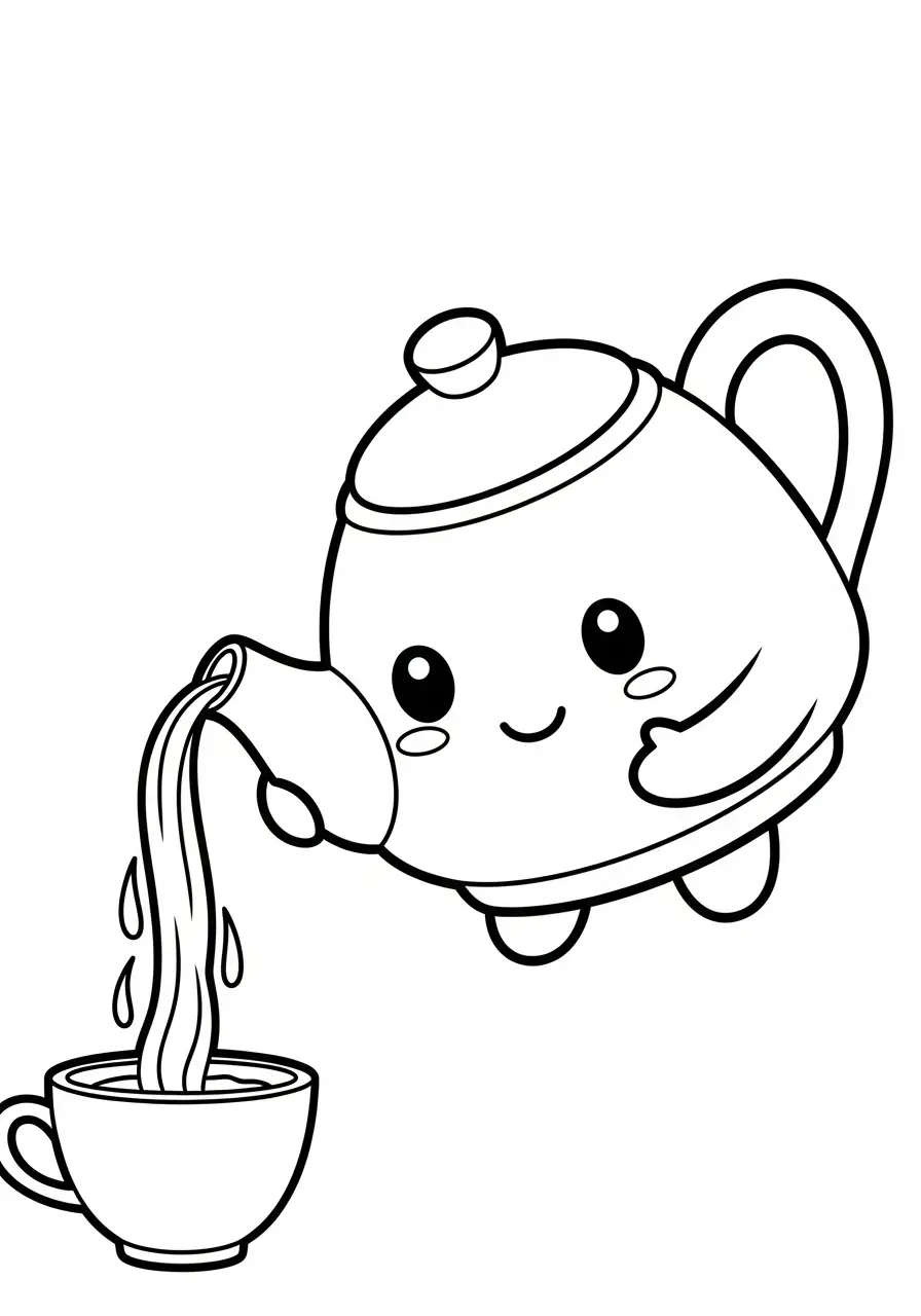 Kawaii Eten Kleurplaten 17