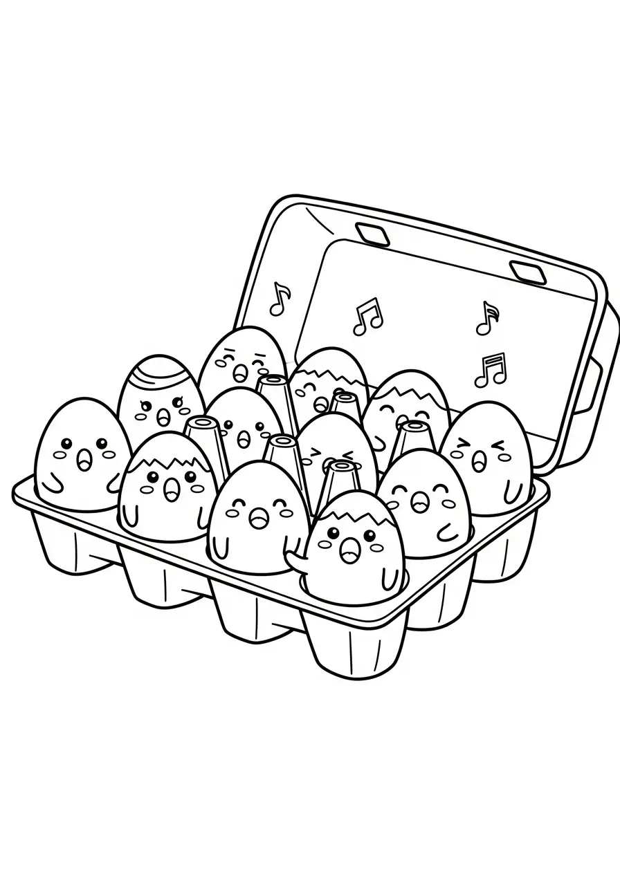 Kawaii Eten Kleurplaten 14