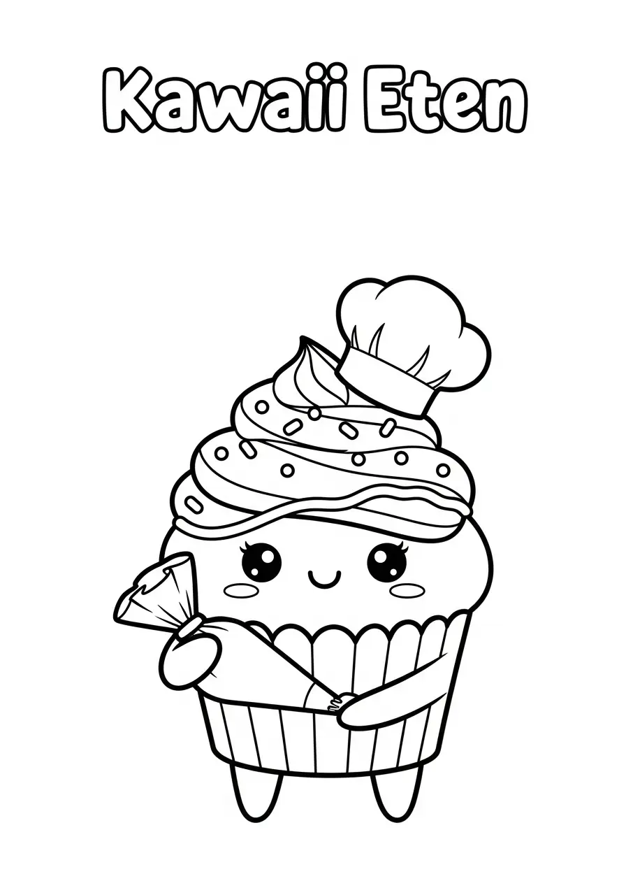 Kawaii Eten Kleurplaten 28